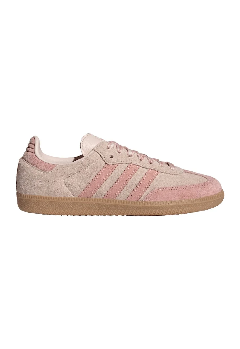 Pantofi sport din piele si piele intoarsa Samba OG, Bej/Roz prafuit