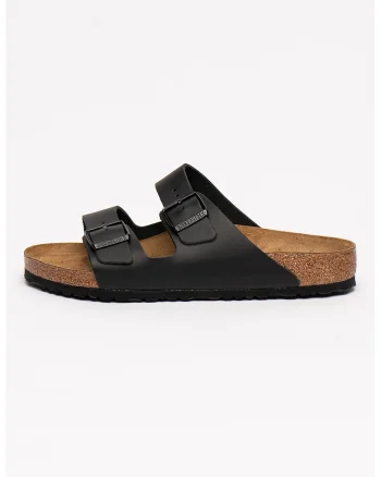 Papuci regular fit de piele cu catarama Arizona