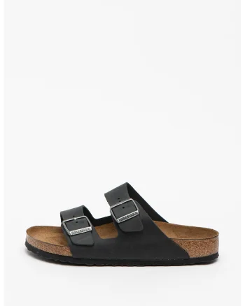 Papuci regular fit din piele Arizona
