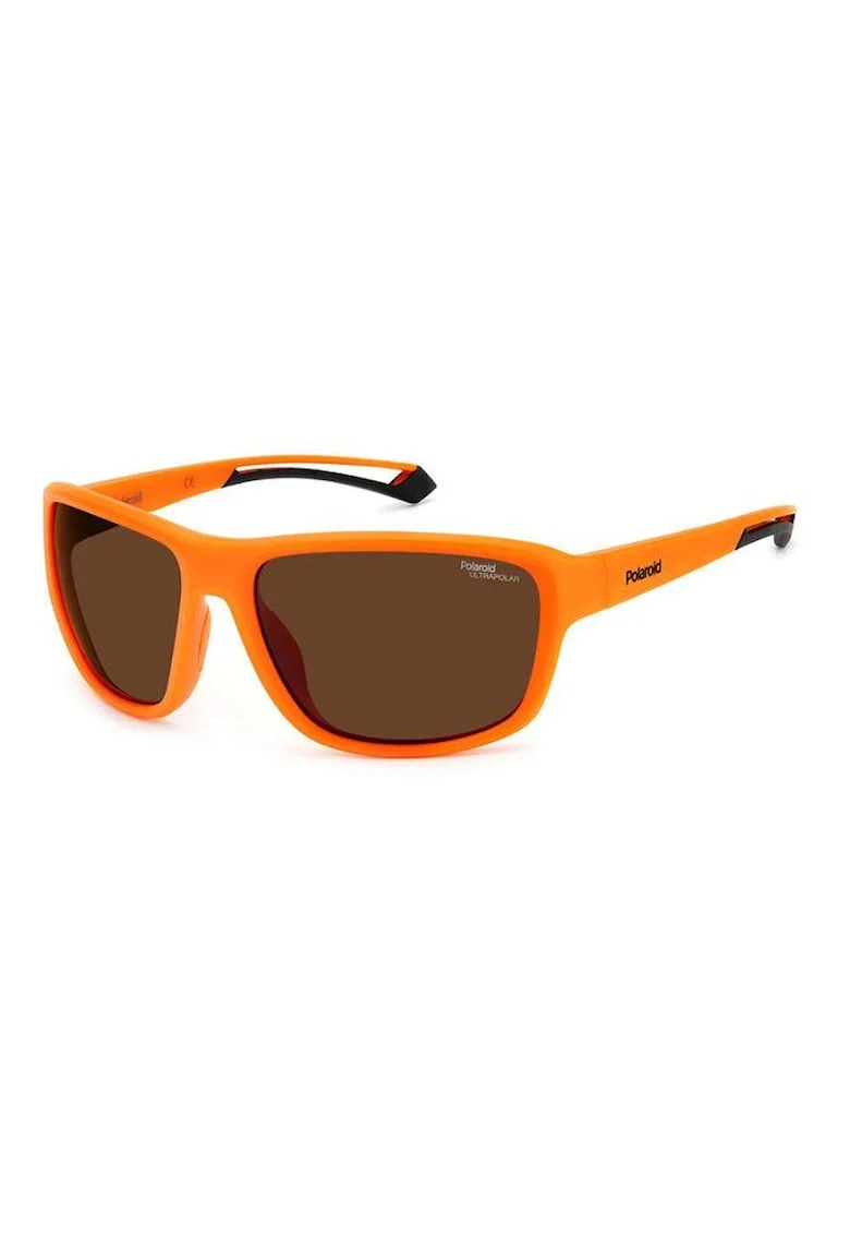 Ochelari de soare wrap - unisex cu lentile polarizate, Maro/Portocaliu
