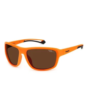 Ochelari de soare wrap - unisex cu lentile polarizate, Maro/Portocaliu