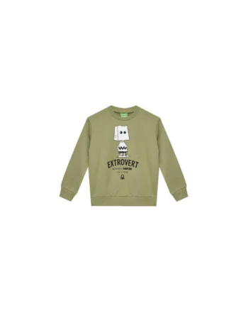 Bluza baieti  3UNIC10NH, Bumbac, Verde, Verde