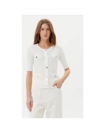 Bluza dama  ACMA001877, Viscoza/Nylon, Ecru, Ecru