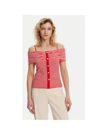 Bluza dama  241-DROPEZ, Poliester/Viscoza, Rosu, Rosu