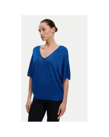 Bluza dama  241-MCHRIS, Viscoza/Poliester, Albastru, Albastru