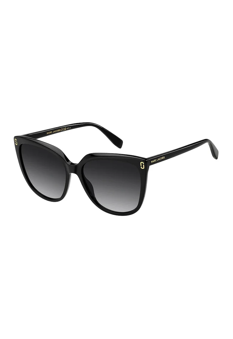 Ochelari de soare cat-eye cu lentile in degrade, Negru
