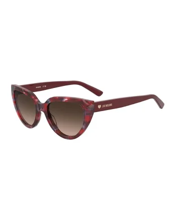 Ochelari de soare cat-eye cu lentile in degrade, Albastru oceanic/Roz inchis/Rosu vintage