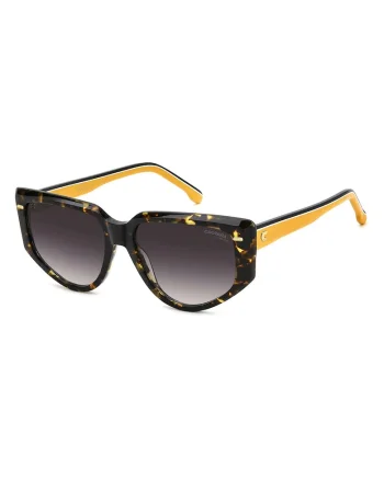 Ochelari de soare cat-eye, Negru/Galben miere