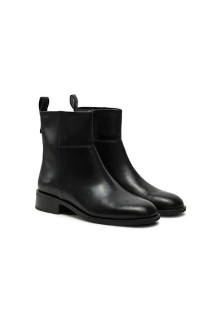 Botine dama  5835-001-20, Piele naturala, Negru, Negru