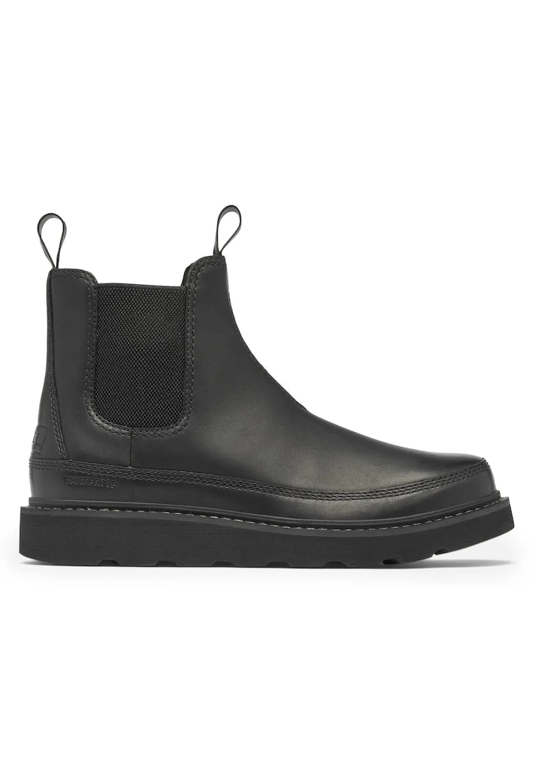 Botine cu glezna joasa pentru barbati  2078351010, Piele naturala, Negru, Negru