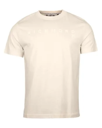 Tricou barbati T-SHIRT SILKOM,  Bumbac, Crem, Crem