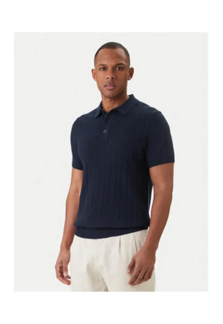 Tricou polo Barbati,  Albastru, Bumbac, Maneca scurta
