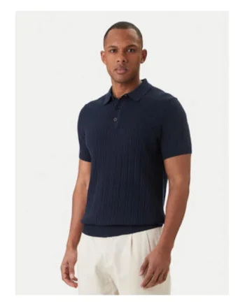 Tricou polo Barbati,  Albastru, Bumbac, Maneca scurta