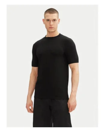 Tricou Barbati,  Negru, regular fit, bumbac, Negru