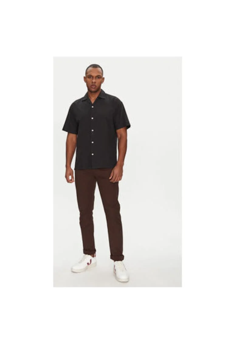 Camasa barbati Jack Jones, 12268967, Bumbac/In, Negru, Negru