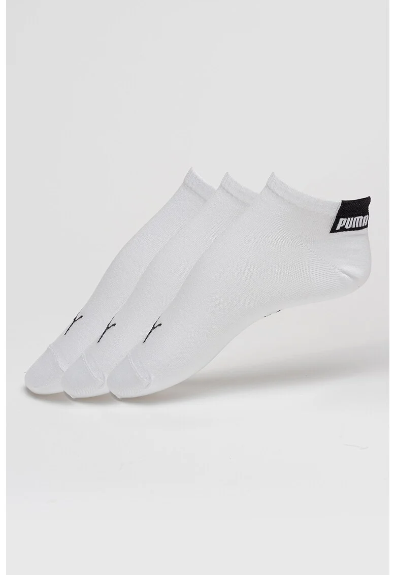Set de sosete scurte unisex din amestec de bumbac - 3 perechi, Alb