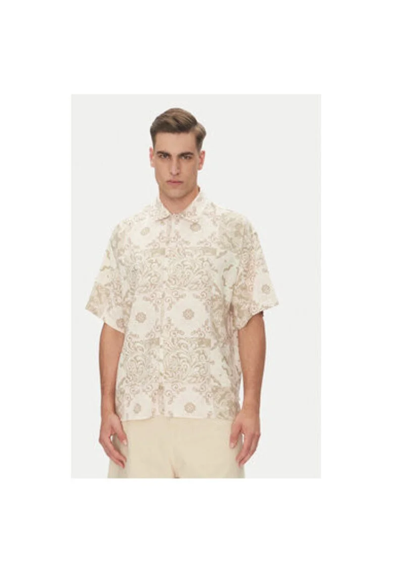 Camasa barbati Jack Jones, 12277225, Bumbac/In, Bej, Bej