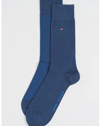 Set de sosete lungi din amestec de bumbac - 2 perechi, Bleumarin