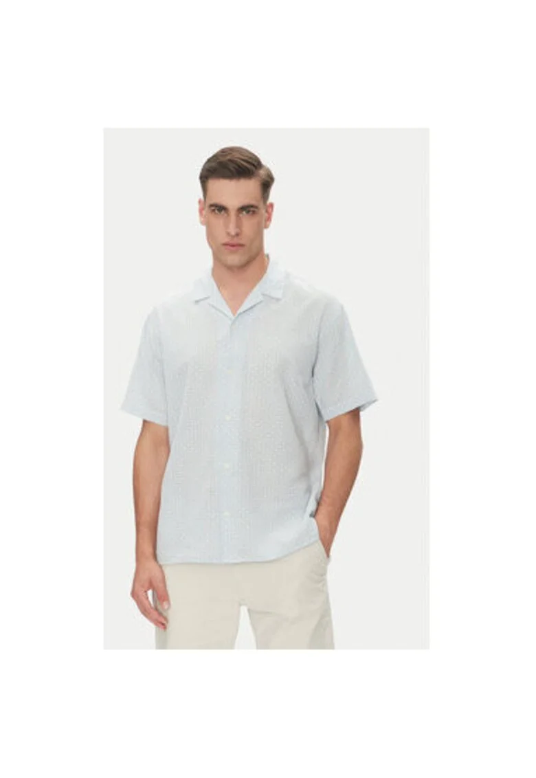 Camasa barbati Jack Jones, 12277185, Bumbac, Albastru, Albastru
