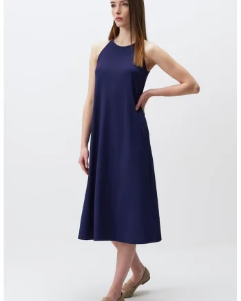 Rochie lejera, fara maneci, Bleumarin