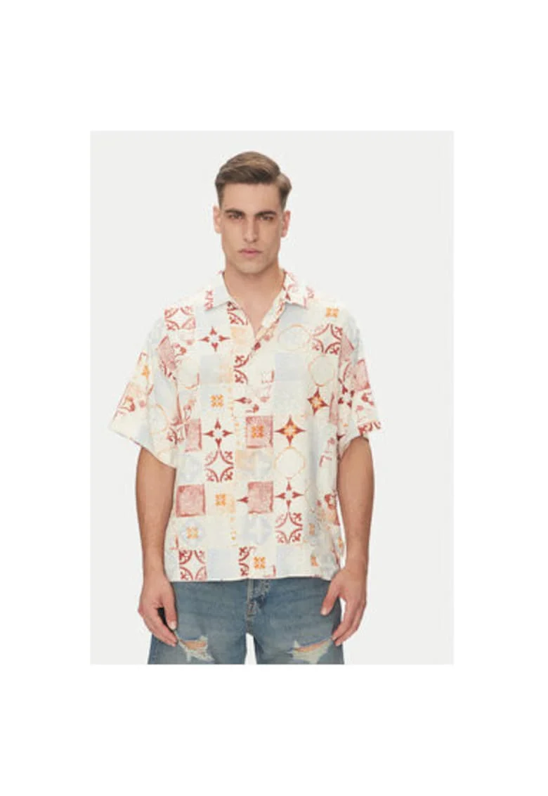 Camasa barbati Jack Jones, 12277225, Bumbac/In, Multicolor, Multicolor