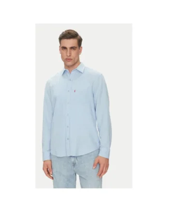 Camasa barbati Levi S, 85746-0182, In/Viscoza, Albastru deschis, Albastru deschis