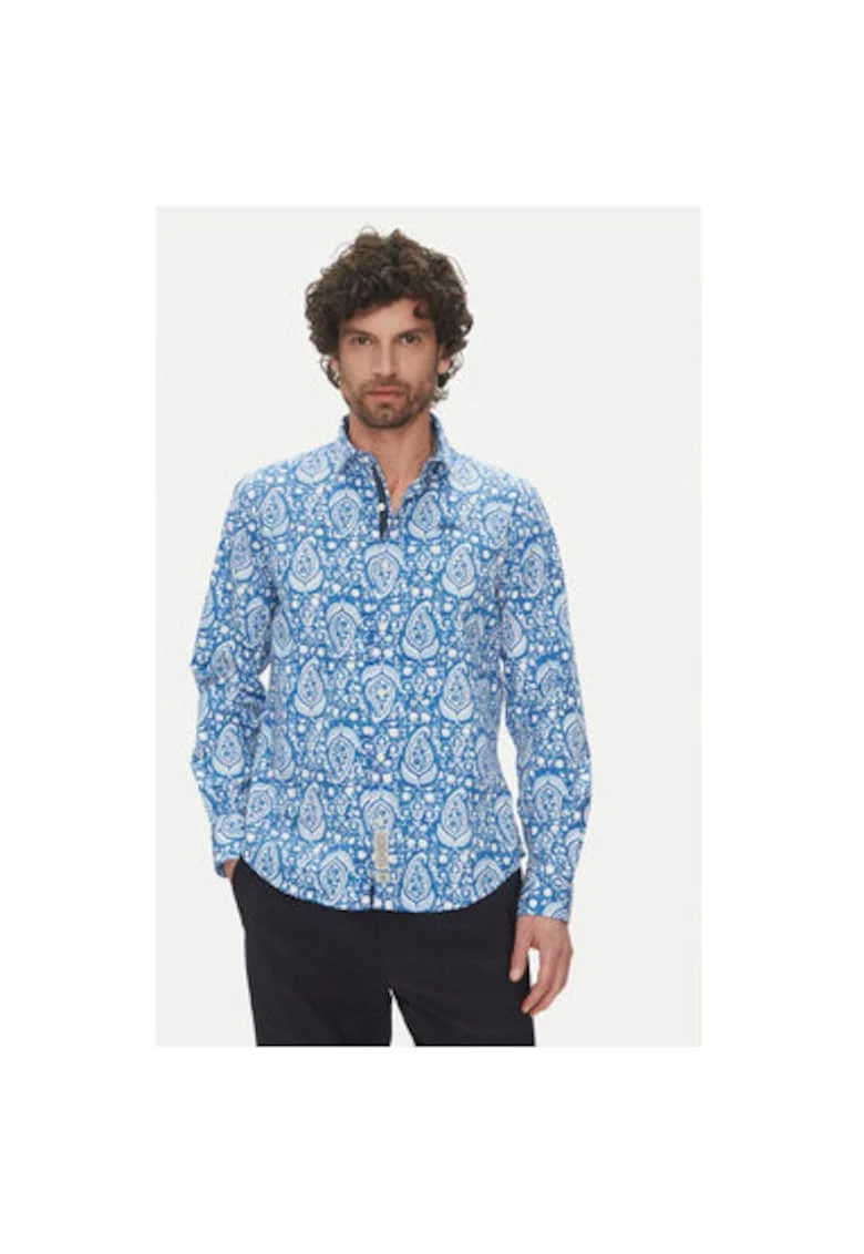 Camasa barbati  PP719, Bumbac, Albastru, Albastru