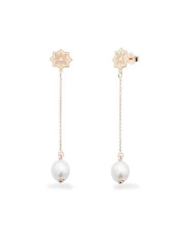 Cercei lungi PEARL OF SAMARKAND, aur 14K