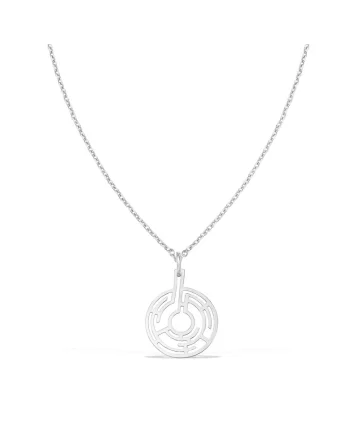 Colier THE MAZE, aur alb 14K