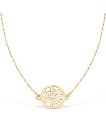 Colier la baza gatului GOD OF WIND, aur 14K, Galben