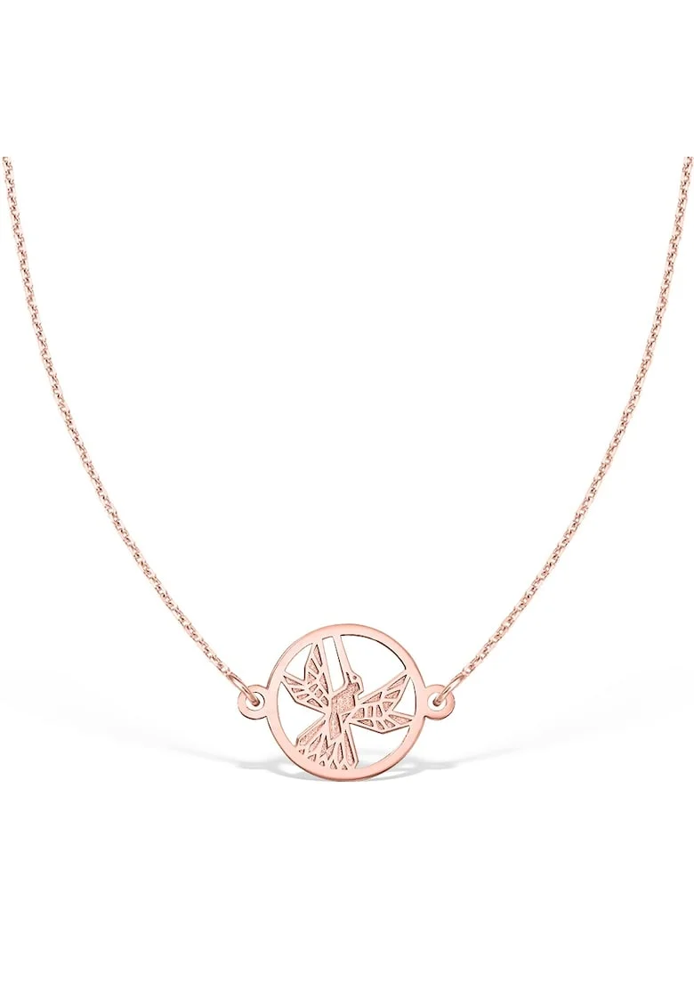 Colier la baza gatului COLIBRI, aur 14K, Roz