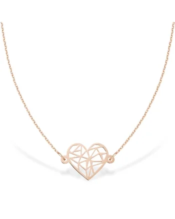 Colier la baza gatului A WOMAN's HEART, aur 14K, Roz