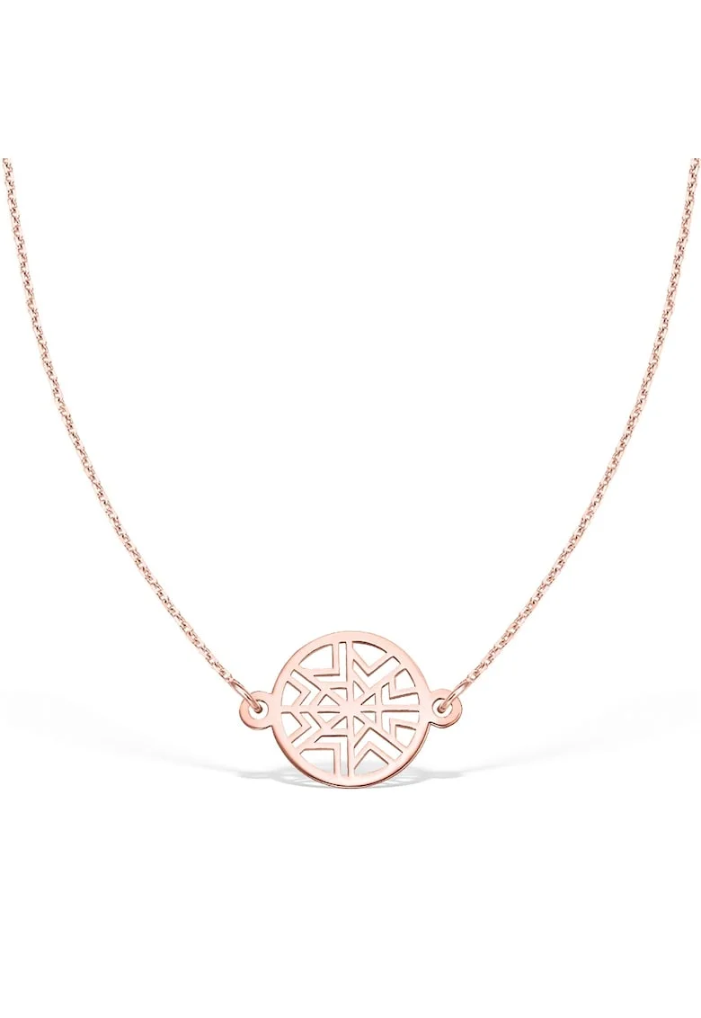 Colier la baza gatului GOD OF WIND, aur 14K, Roz