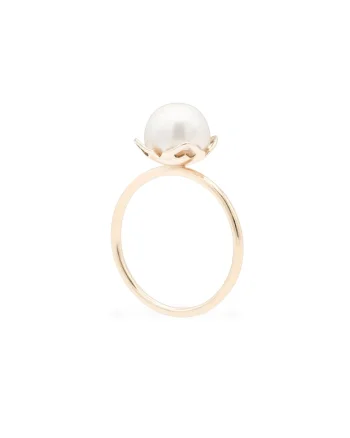 Inel JASMINE GARDEN cu perla veritabila de cultura, aur 14K - 51, Roz