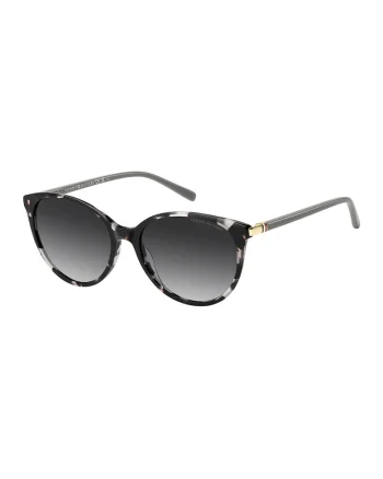 Ochelari de soare rotunzi cu lentile in degrade, Negru/Gri deschis