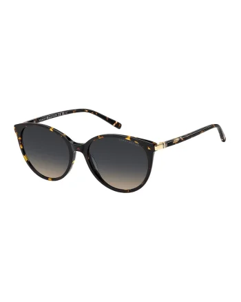 Ochelari de soare rotunzi cu lentile in degrade, Negru/Galben miere