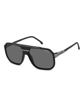 Ochelari de soare aviator cu logo, Negru/Argintiu
