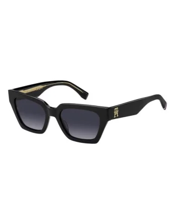 Ochelari de soare cat-eye cu lentile uni, Auriu/Negru