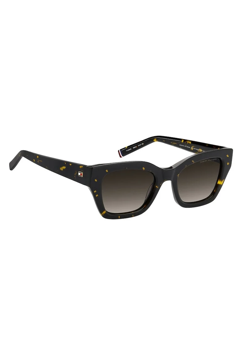 Ochelari de soare patrati cu lentile in degrade, Negru/Caramel