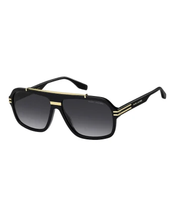 Ochelari de soare cu lentile in degrade, Auriu/Negru