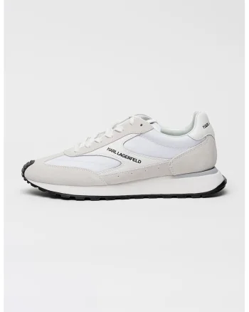 Pantofi sport Kairo cu insertii de piele intoarsa, Alb/Gri deschis