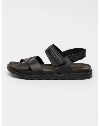 Sandale din piele Asher, Negru