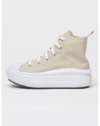 Tenisi mid-high flatform cu logo Chuck Taylor All Star Move, Bej deschis
