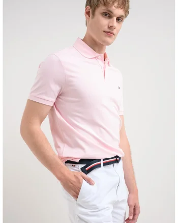 Tricou polo de bumbac, Roz deschis