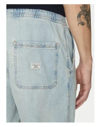 Pantaloni scurti din denim cu snut de ajustare,