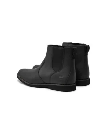 Botine barbati  TB0A413H0011, Piele naturala, Negru, Negru