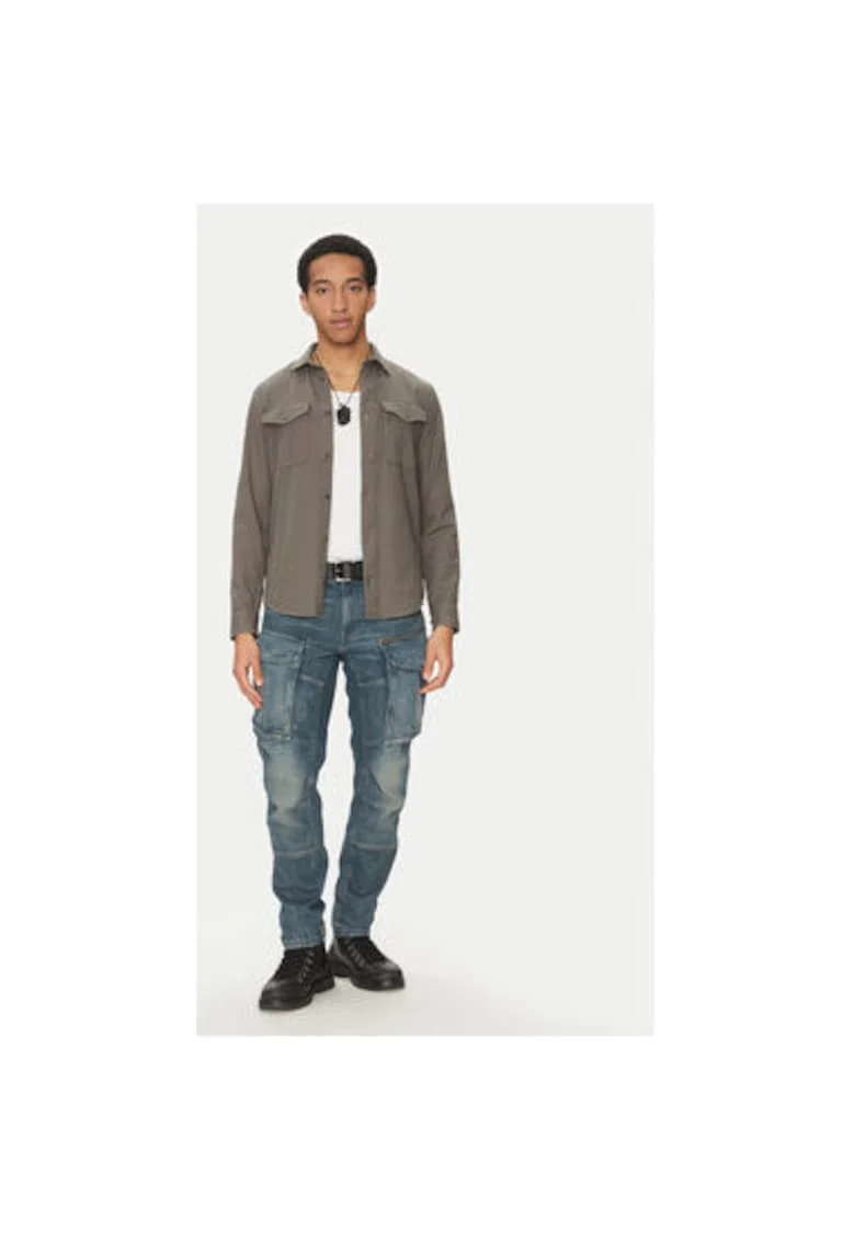 Camasa barbati G Star Raw, D24963-D454, Bumbac/Bumbac, Gri, Gri