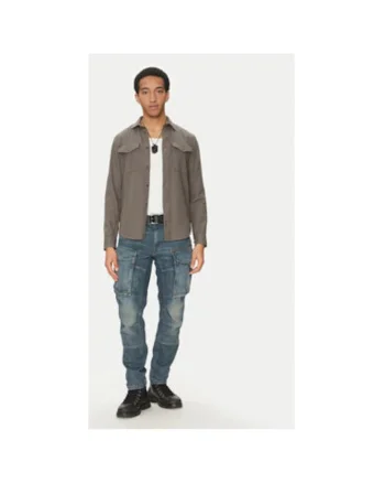 Camasa barbati G Star Raw, D24963-D454, Bumbac/Bumbac, Gri, Gri