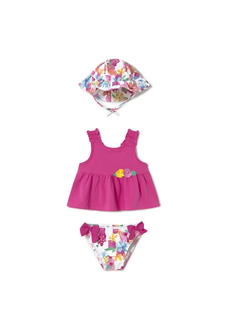 Costum de baie fete  1641 72, Poliester, Roz, Roz