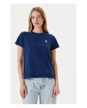 Tricou cu decolteu rotund din amestec de bumbac organic